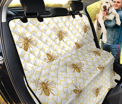 Bee Honeycomb Seamless Design Pattern Dog Car Seat Covers