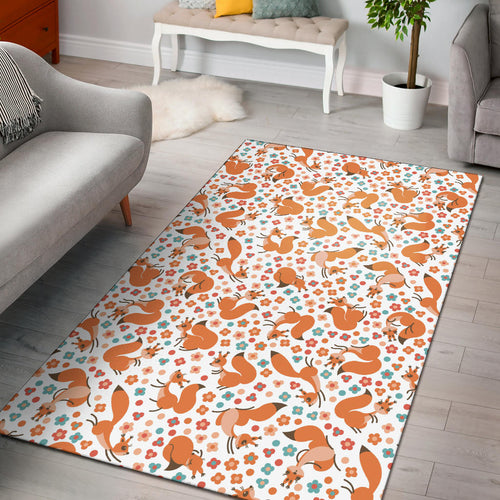 Squirrel Pattern Print Design 05 Area Rug