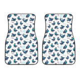 Pigeon Pattern Print Design 02 Front Car Mats