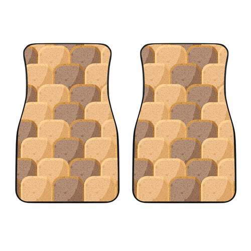 Bread Toast Pattern Print Design 04 Front Car Mats