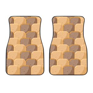 Bread Toast Pattern Print Design 04 Front Car Mats