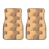 Bread Toast Pattern Print Design 04 Front Car Mats