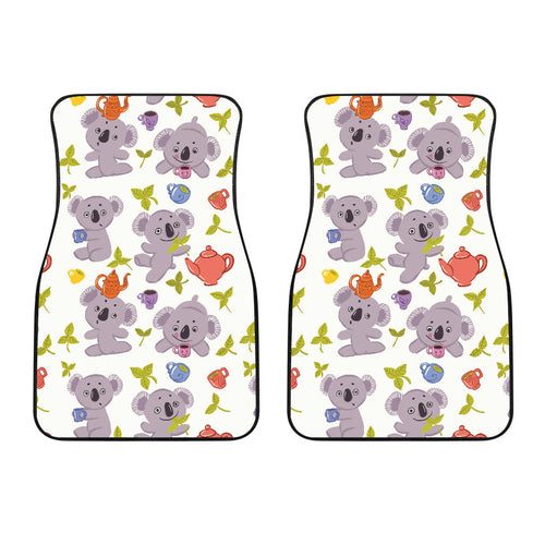 Cute Koalas Teapots Tea Front Car Mats