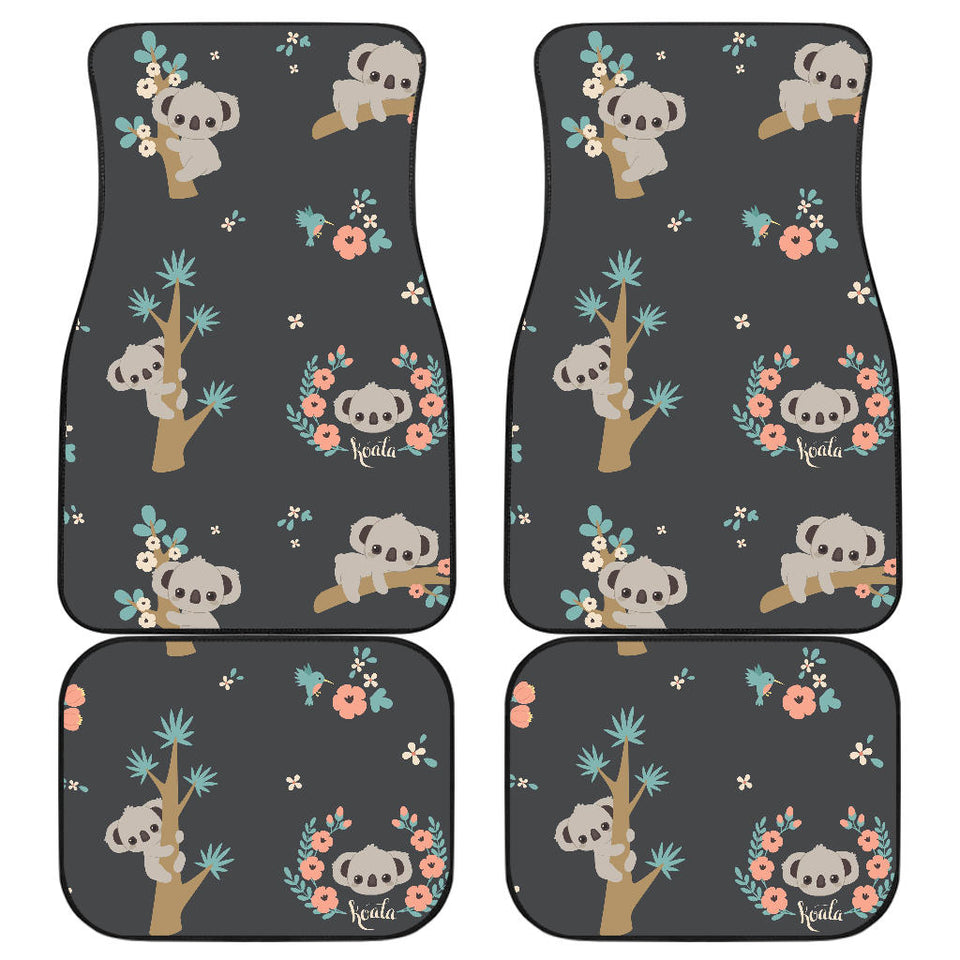 Cute Koala Pattern Front And Back Car Mats