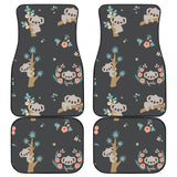 Cute Koala Pattern Front And Back Car Mats