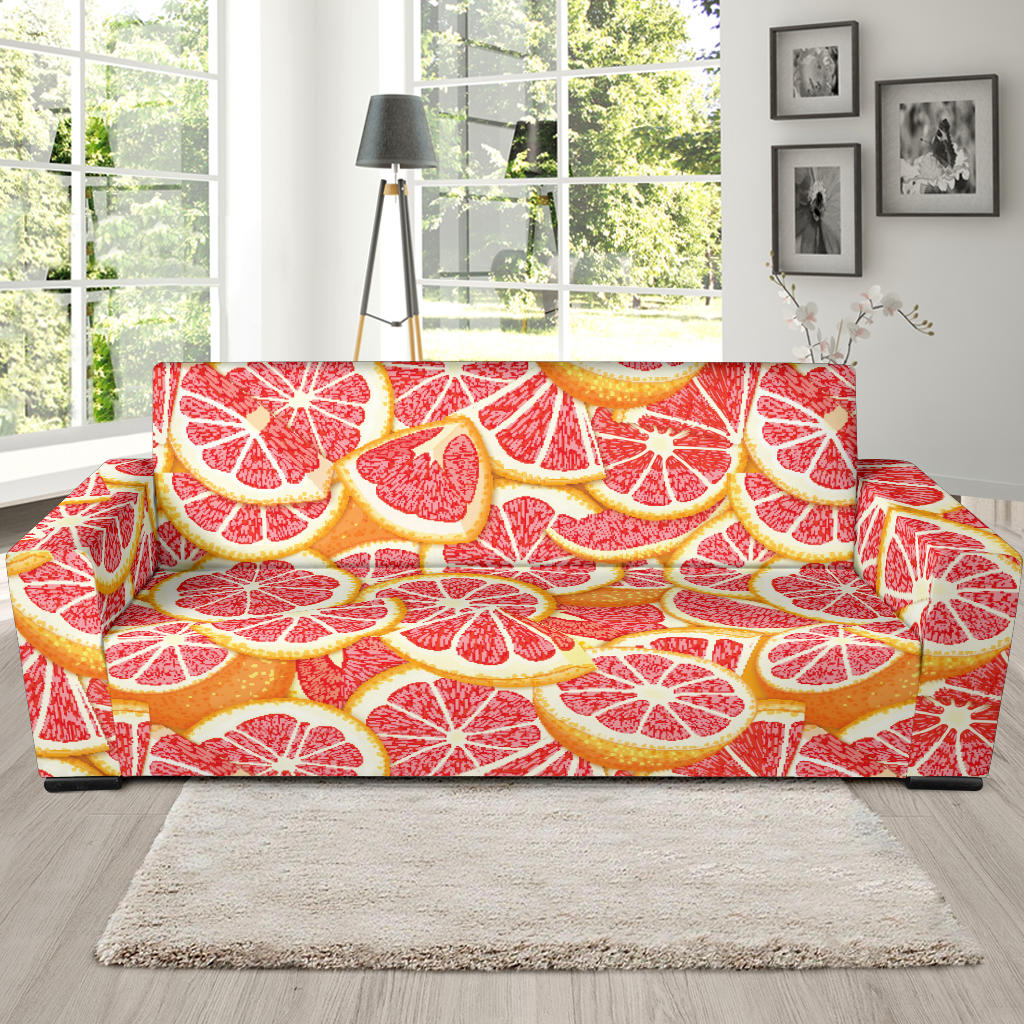 Tropical Grapefruit Pattern Sofa Slipcover