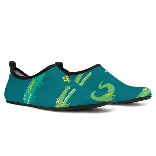 Crocodile Pattern Aqua Shoes