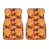 Red Rooster Chicken Cock Pattern Front Car Mats