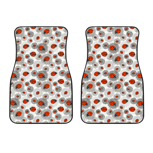 Ladybug Pattern Print Design 05 Front Car Mats