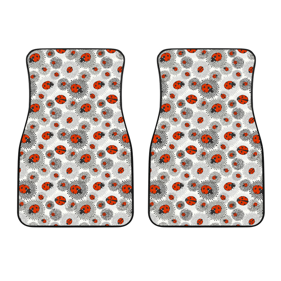Ladybug Pattern Print Design 05 Front Car Mats