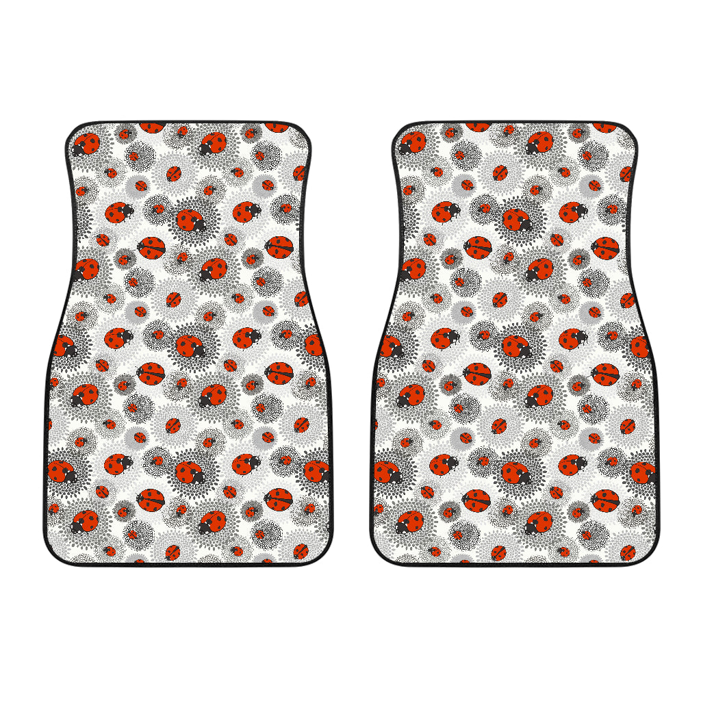 Ladybug Pattern Print Design 05 Front Car Mats
