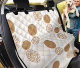 Gold Texture Mushroom Pattern Dog Car Seat Covers