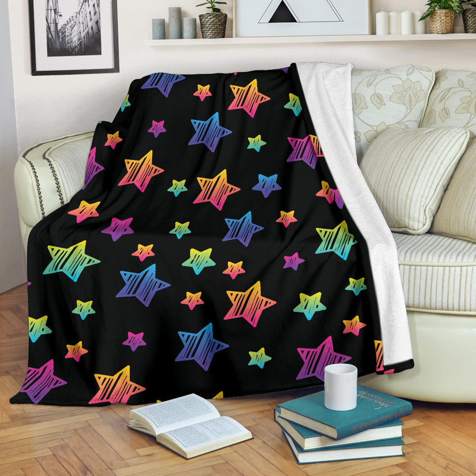 Colorful Star Pattern Premium Blanket
