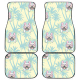 French Bulldog Hawaii Blackground Front And Back Car Mats