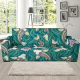 Koi Fish Carp Fish Lotus Pattern Sofa Slipcover