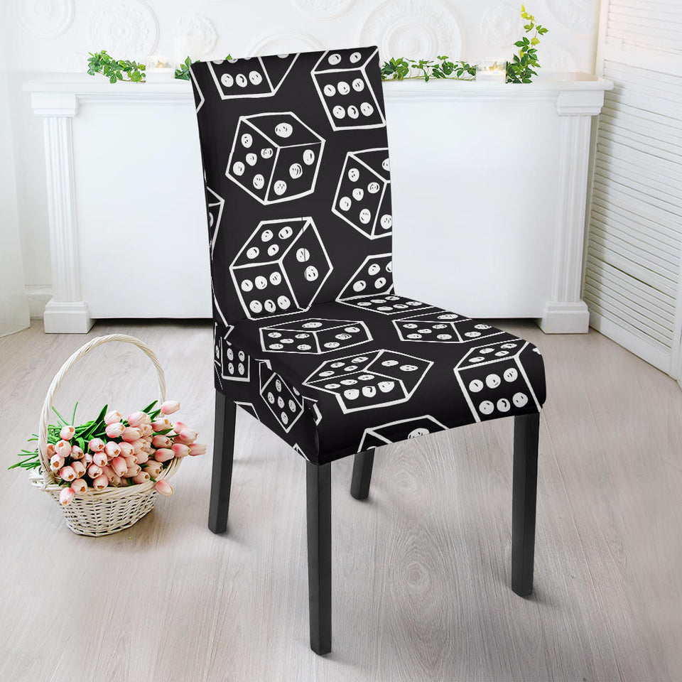 Dice Pattern Print Design 01 Dining Chair Slipcover