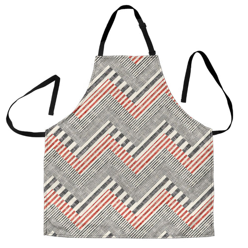 Zigzag Chevron Striped Pattern Adjustable Apron