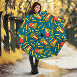 French Fries Red Paper Box Pattern Umbrella