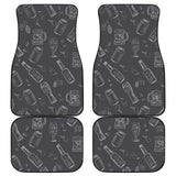 Beer Hand Drawn Pattern Front And Back Car Mats