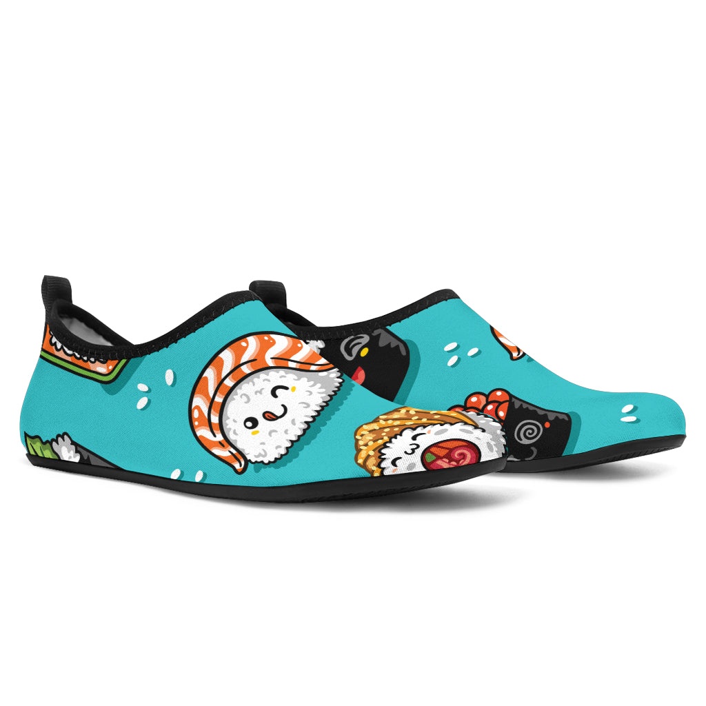 Cute Sushi Pattern Aqua Shoes