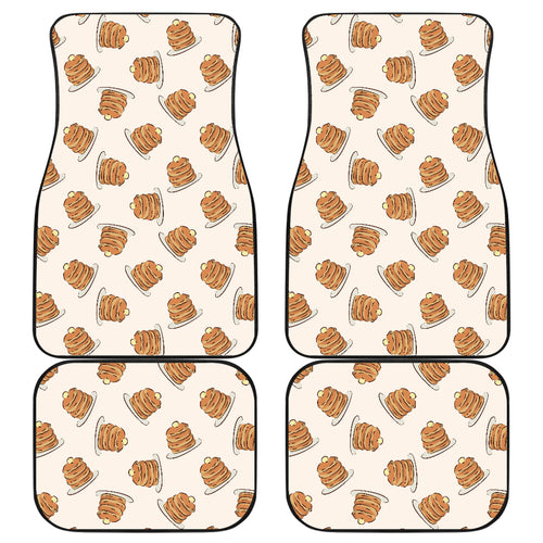 Pancake Pattern Print Design 01 Front and Back Car Mats