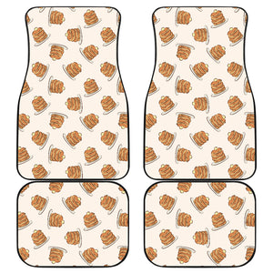 Pancake Pattern Print Design 01 Front and Back Car Mats