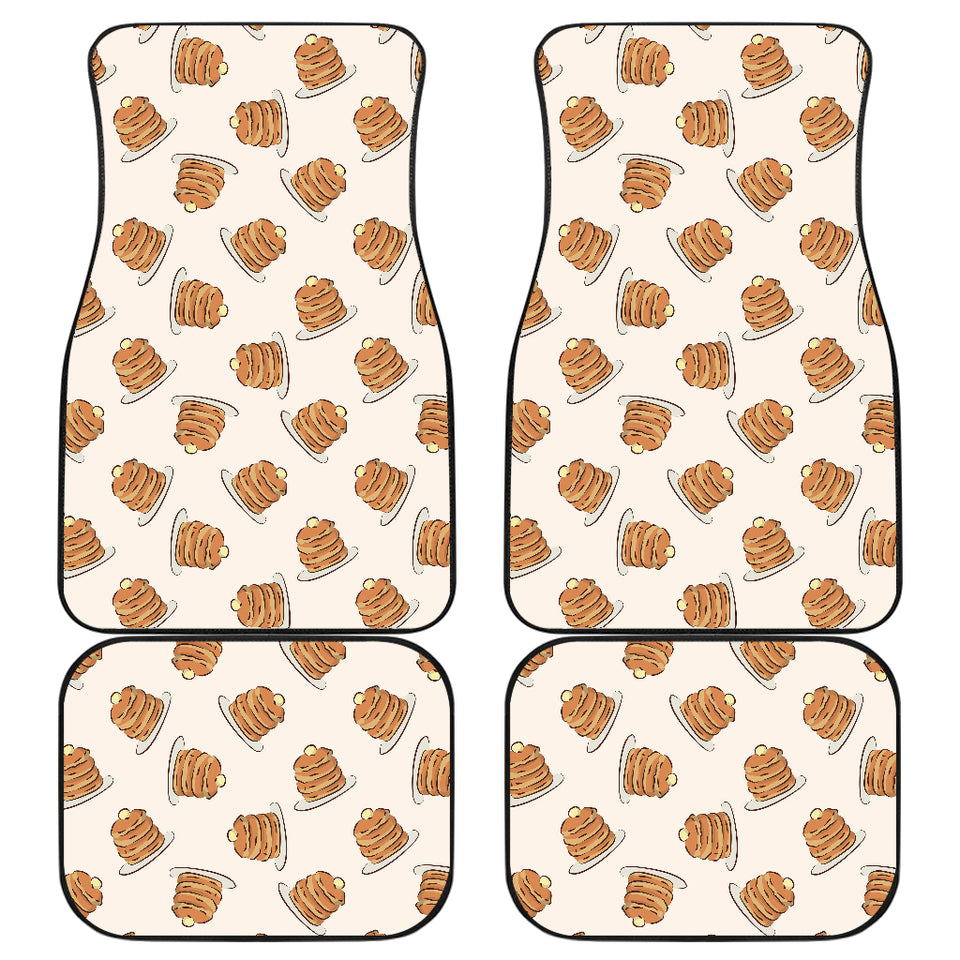Pancake Pattern Print Design 01 Front and Back Car Mats