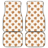 Pancake Pattern Print Design 01 Front and Back Car Mats