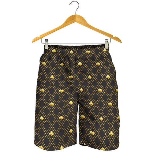 Casino Cards Suits Pattern Print Design 01 Men Shorts
