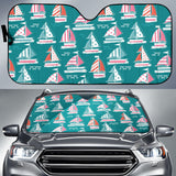 Cute Sailboat Pattern Car Sun Shade