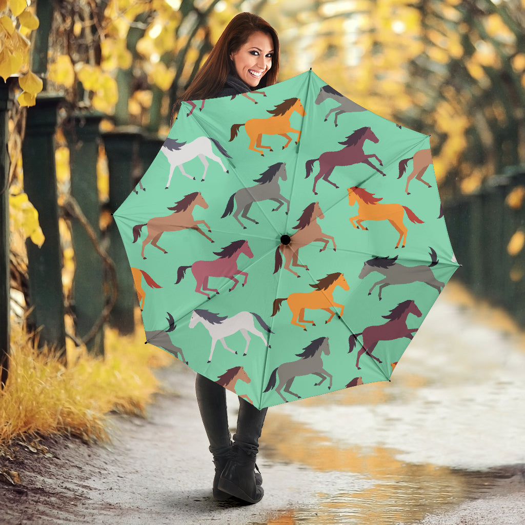 Colorful Horses Pattern Umbrella
