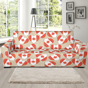 Canada Pattern Print Design 01 Sofa Slipcover