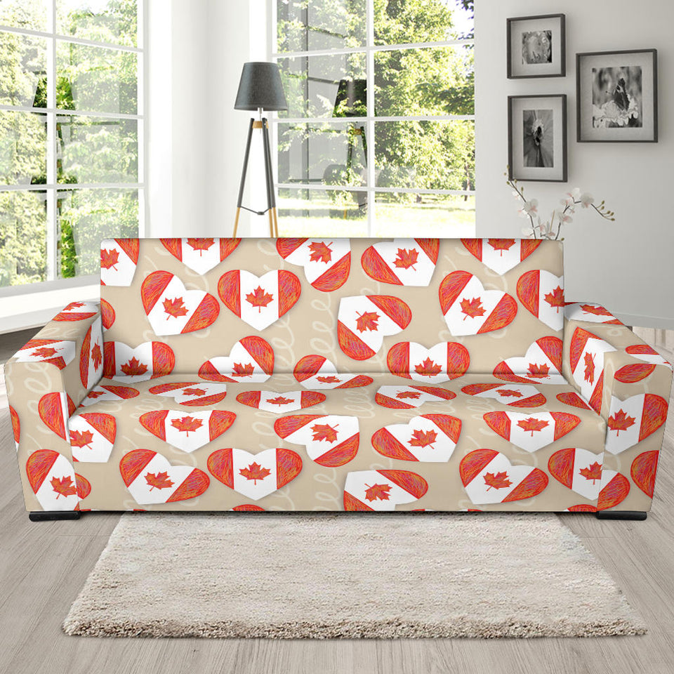 Canada Pattern Print Design 01 Sofa Slipcover