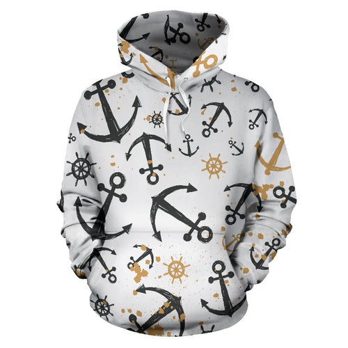 Anchors Rudders Pattern Men Women Pullover Hoodie