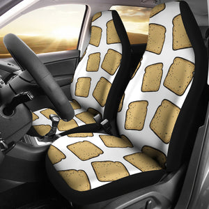 Bread Toast Pattern Print Design 03 Universal Fit Car Seat Covers