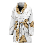 Sketch Style Cookie Pattern Women'S Bathrobe
