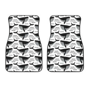 Black Whale Pattern Front Car Mats
