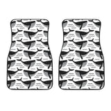 Black Whale Pattern Front Car Mats