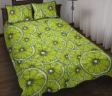 Slices of Lime design pattern Quilt Bed Set
