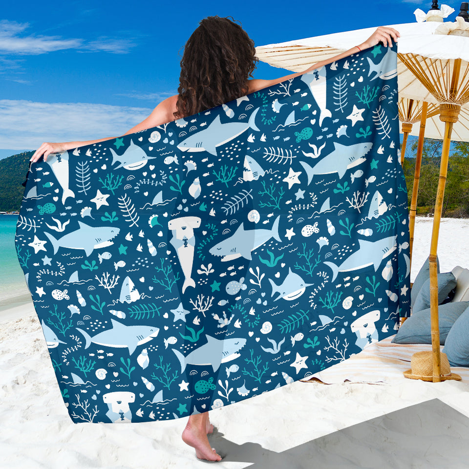 Cute Shark Pattern Sarong
