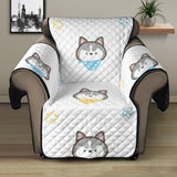 Cute Siberian Husky pattern Recliner Cover Protector