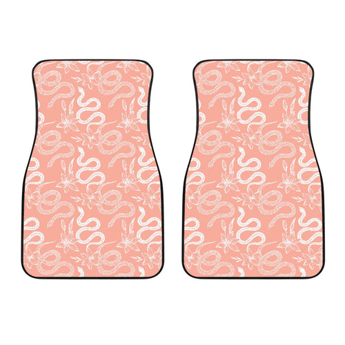 Snake Lilies Flower Pattern Front Car Mats