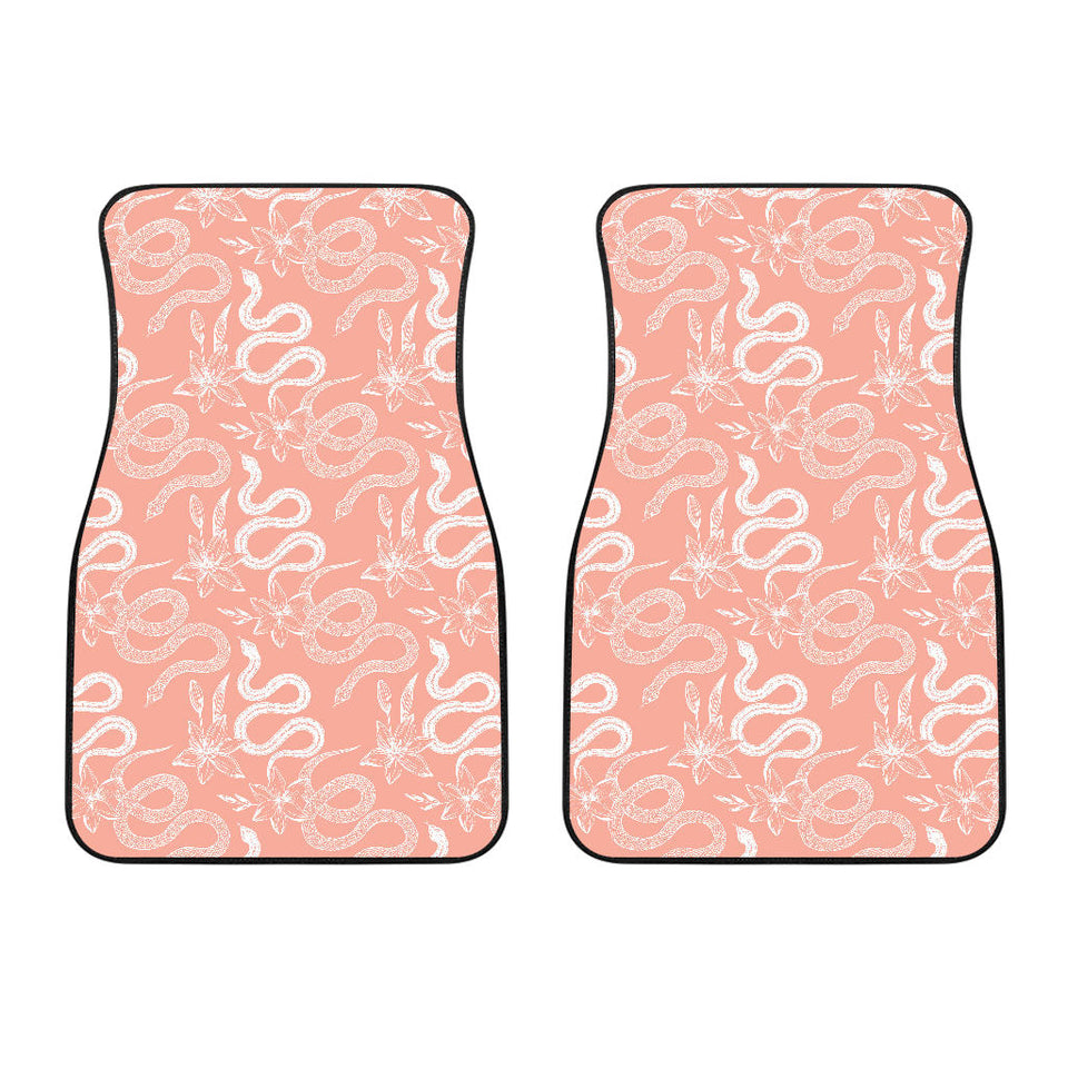 Snake Lilies Flower Pattern Front Car Mats