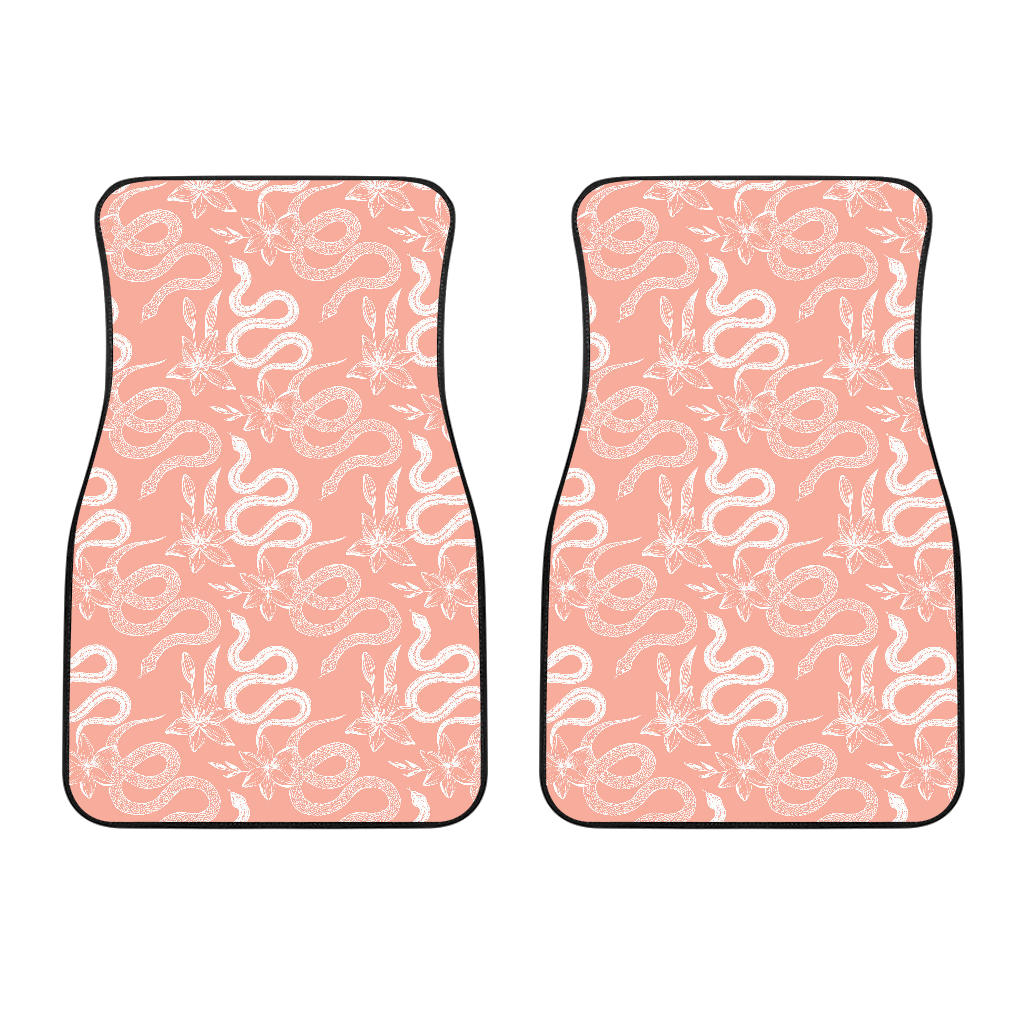 Snake Lilies Flower Pattern Front Car Mats