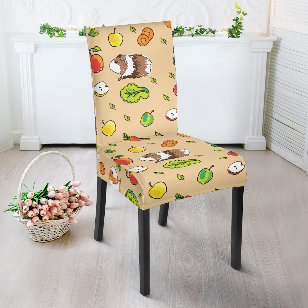 Guinea Pig Pattern Print Design 05 Dining Chair Slipcover