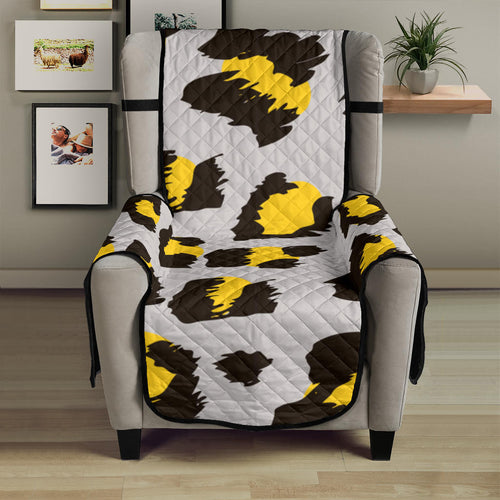 Gray Leopard print pattern Chair Cover Protector