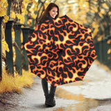 Fire Flame Dark Pattern Umbrella