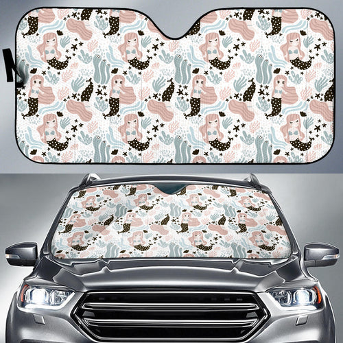 Cute Mermaid Pattern Car Sun Shade