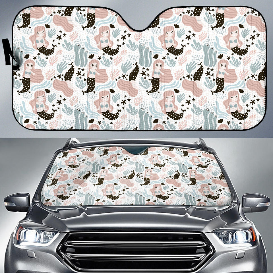 Cute Mermaid Pattern Car Sun Shade