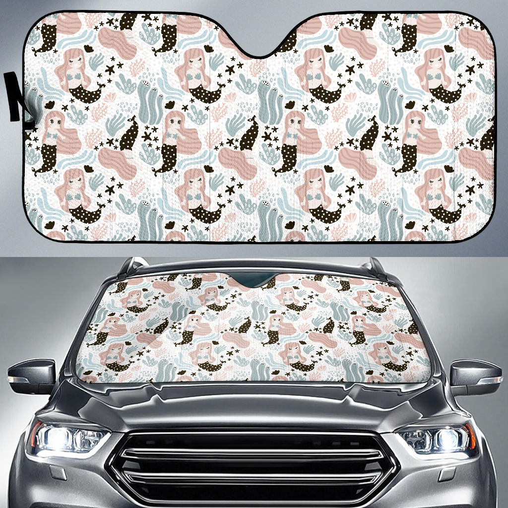 Cute Mermaid Pattern Car Sun Shade